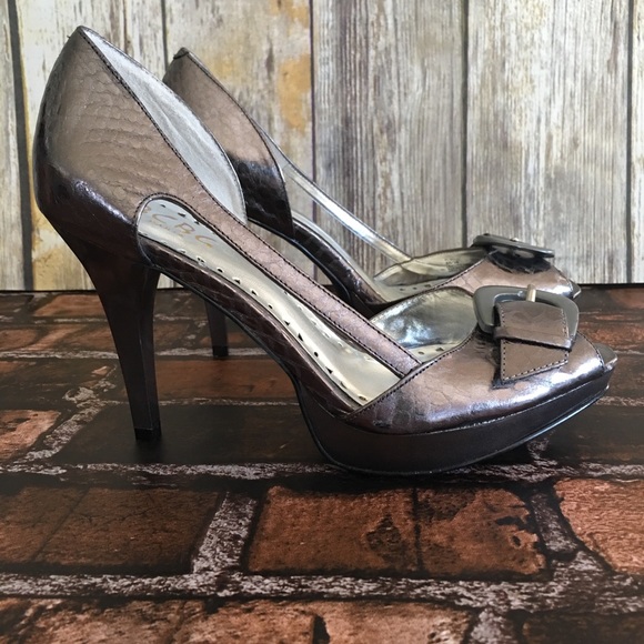 BCBG Paris Shoes - BCBG Paris Metallic Stiletto Heels